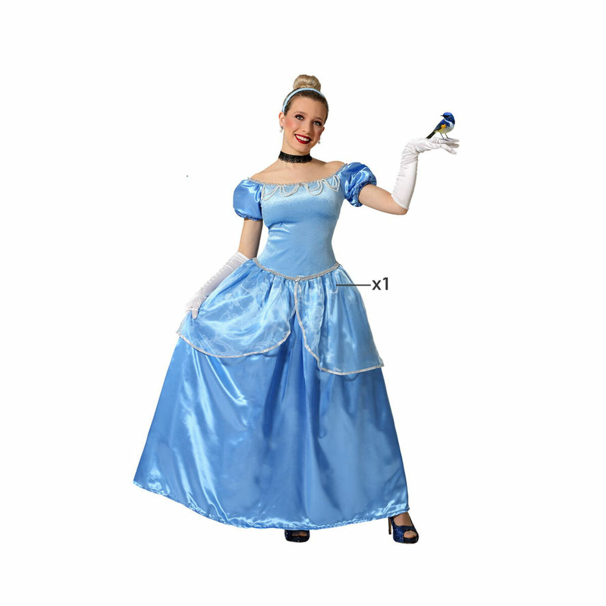 Costume per Adulti Azzurro Principessa Taglia:XS/S