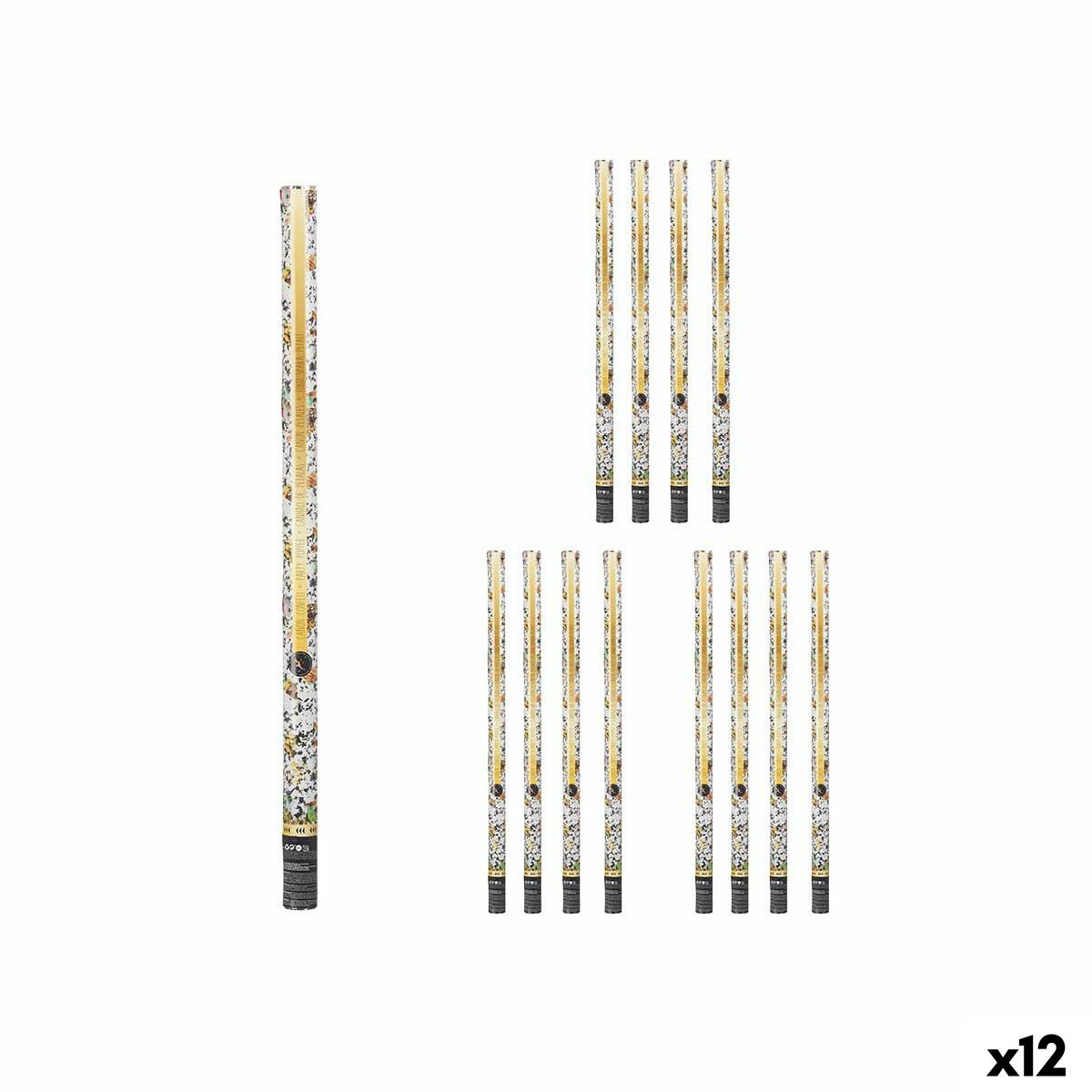 Cannone di coriandoli Multicolore Carta Cartone Plastica 5 x 99 x 5 cm (12 Unità)