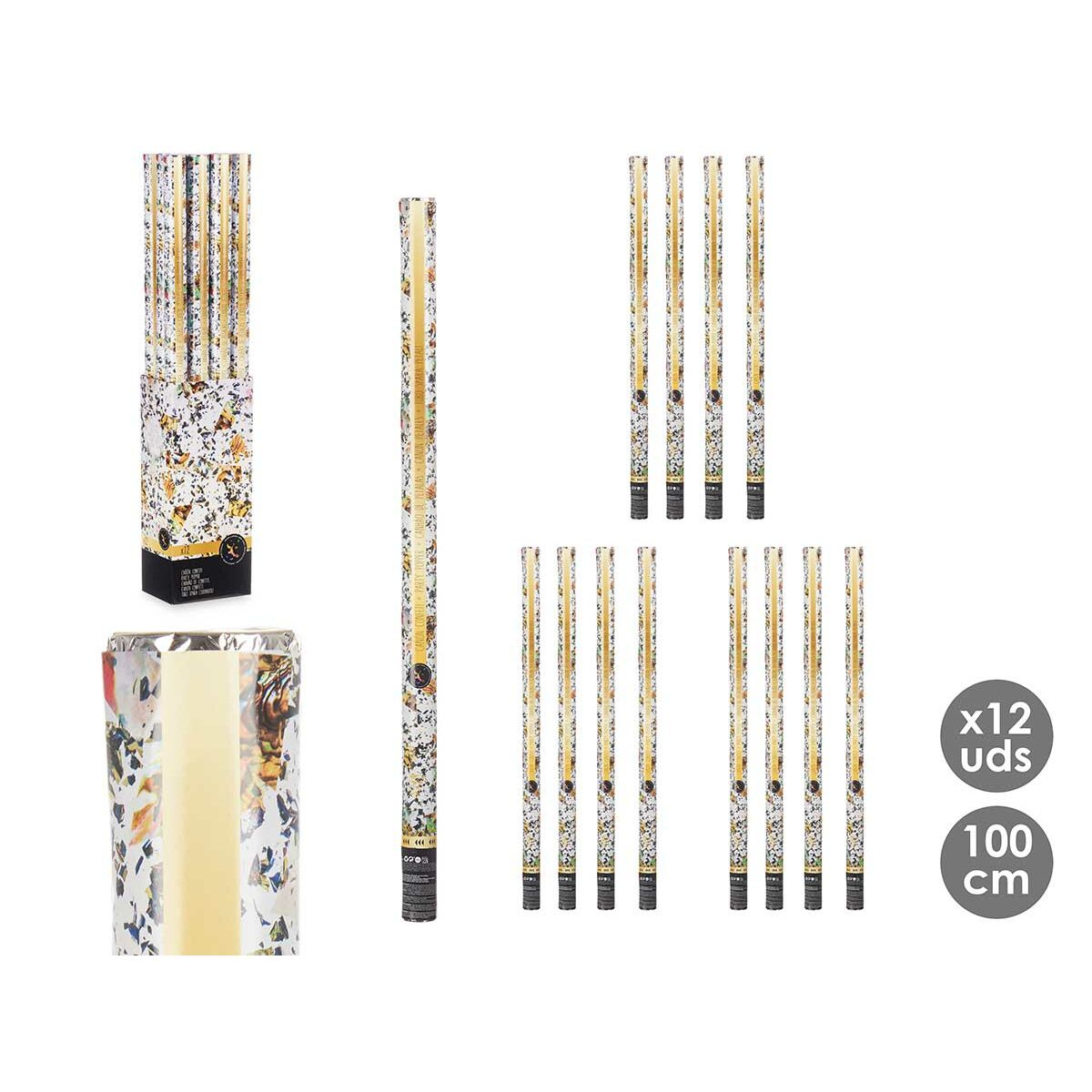 Cannone di coriandoli Multicolore Carta Cartone Plastica 5 x 99 x 5 cm (12 Unità) - Image 3