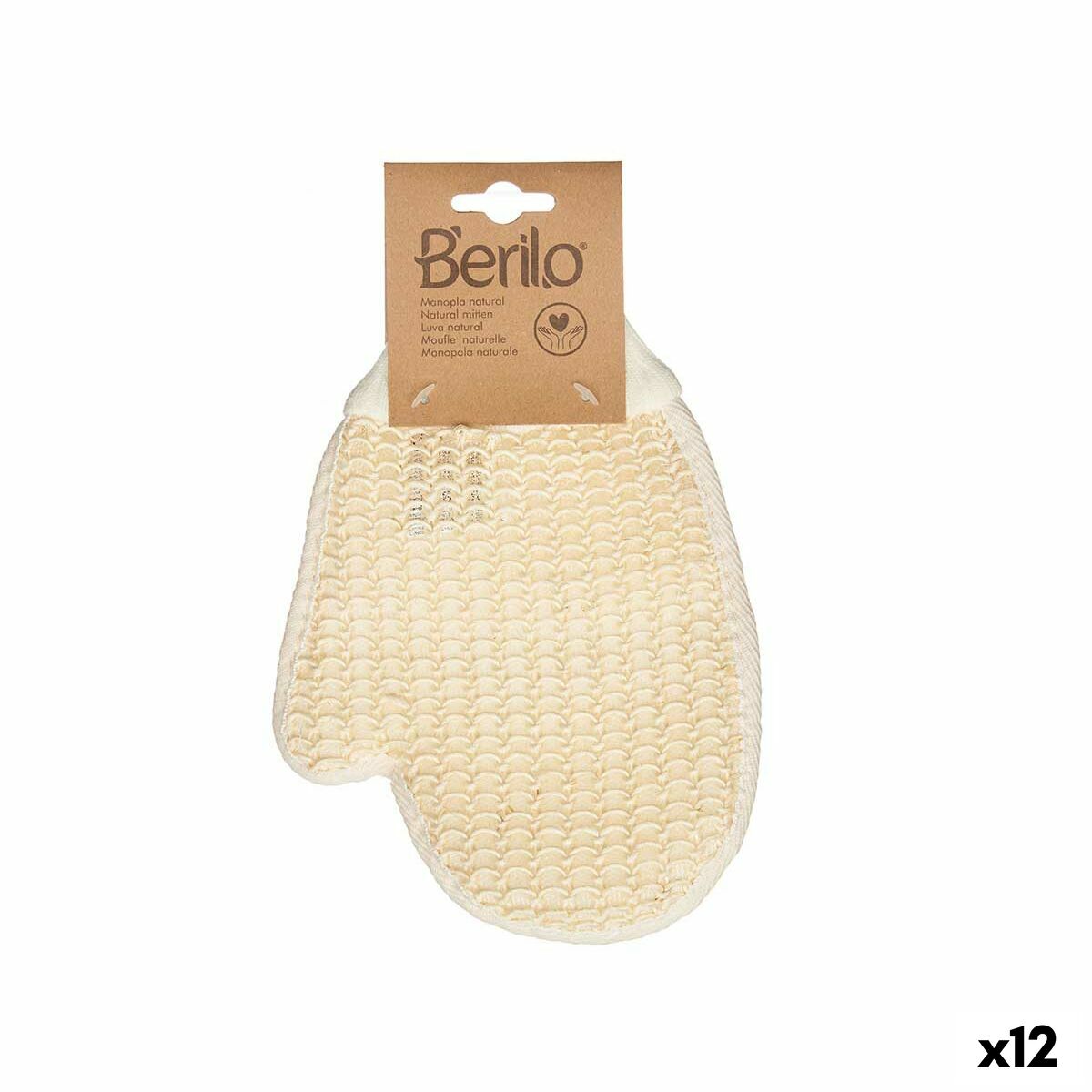 Guanto Esfoliante Berilo Bianco Beige (12 Unità)