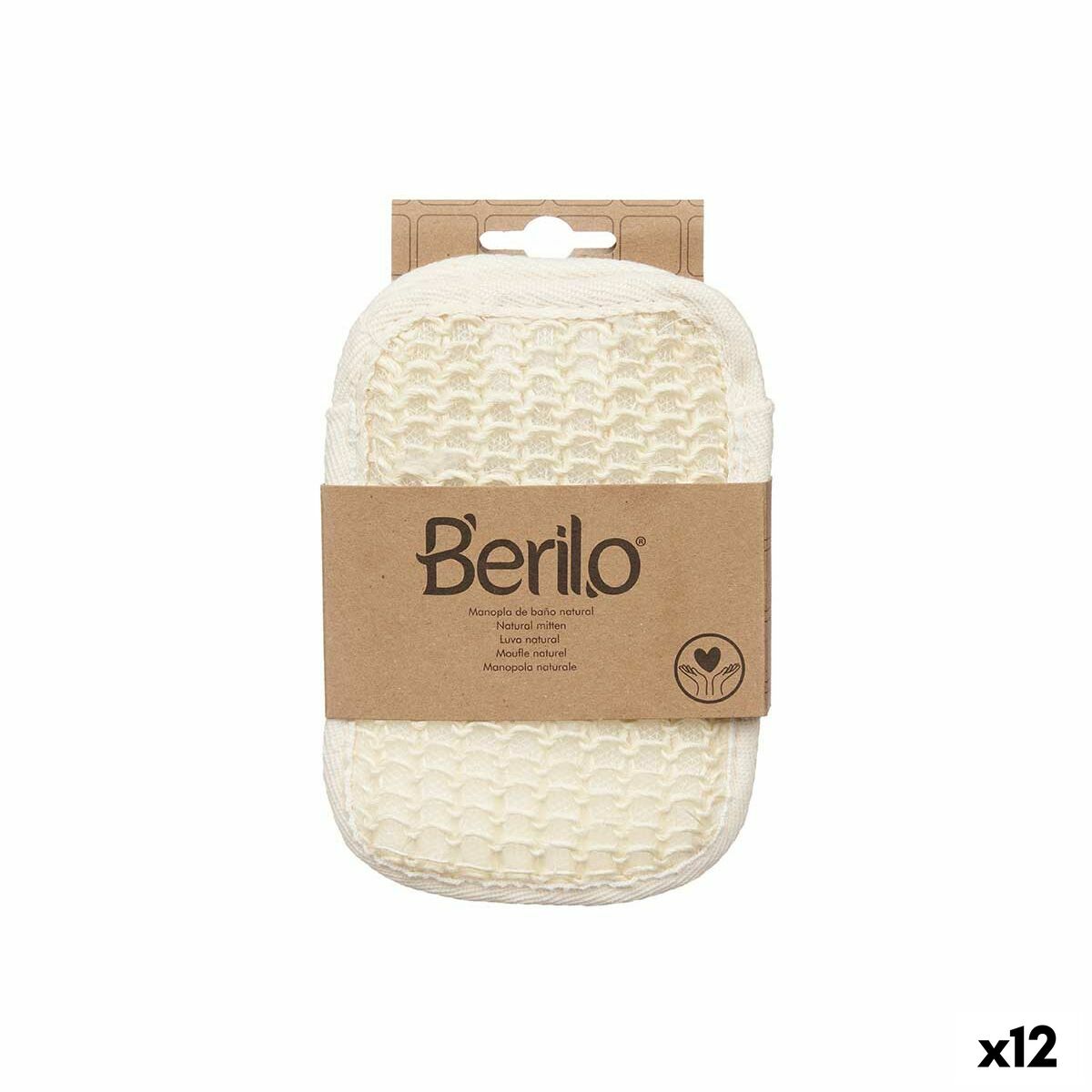 Guanto Esfoliante Berilo Bianco Beige (12 Unità)