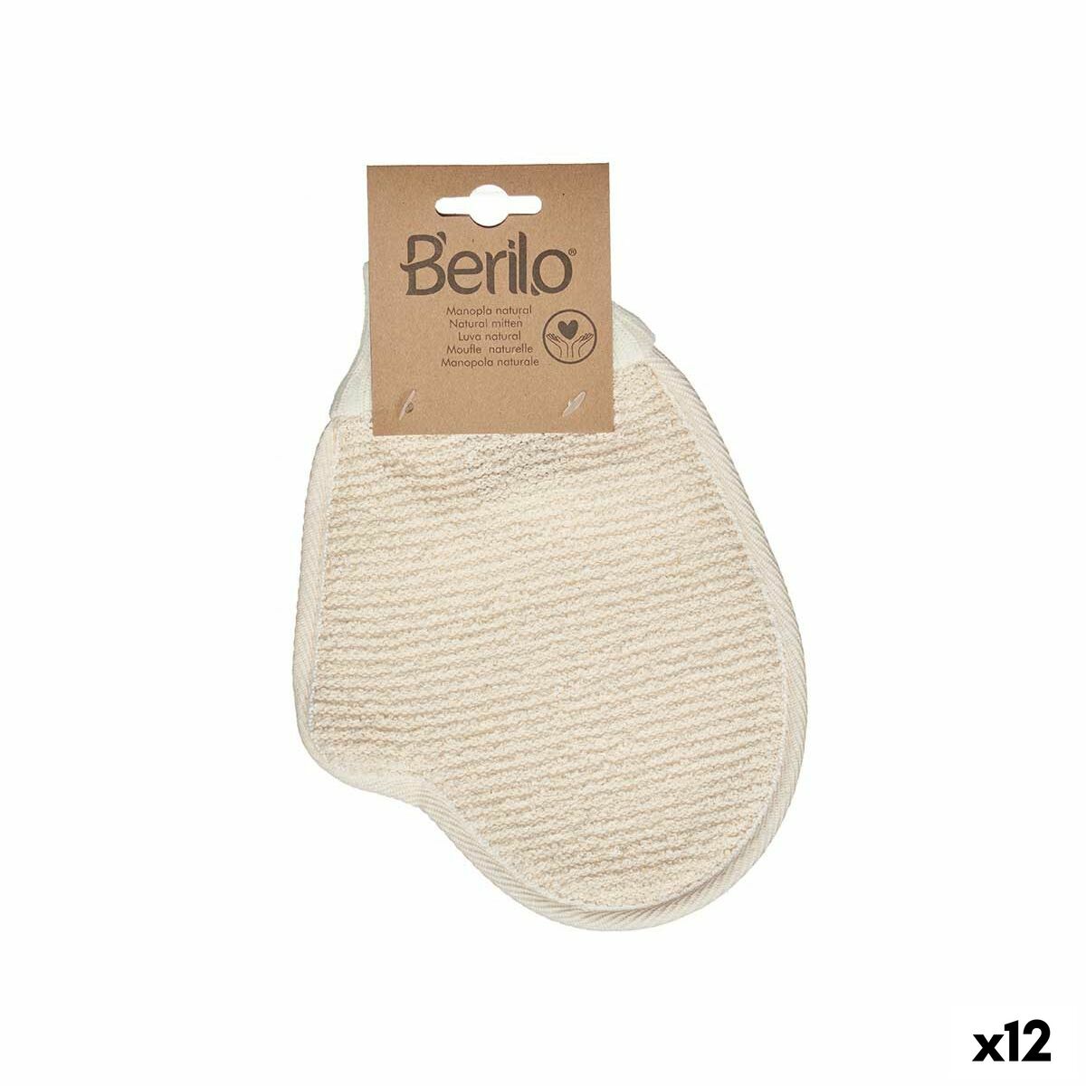 Guanto Esfoliante Berilo Bianco Beige (12 Unità)