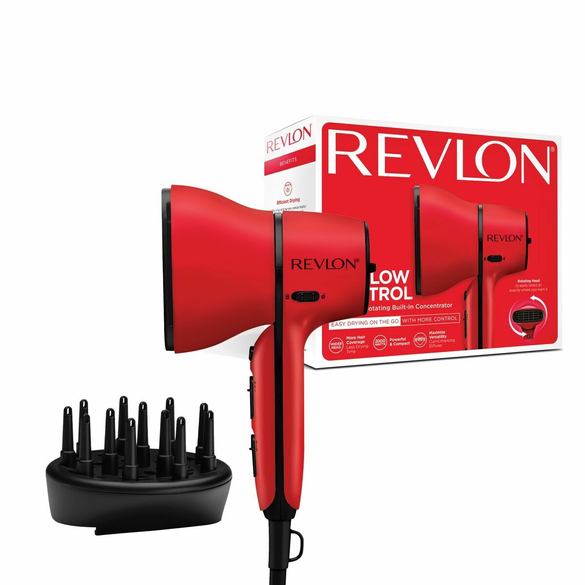 Phon Revlon RVDR5320E Rosso 2000 W