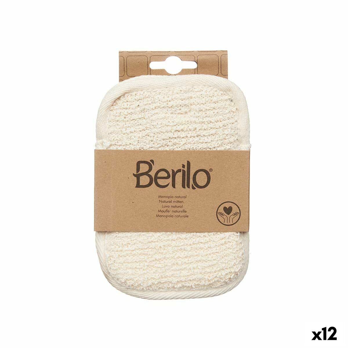 Guanto Esfoliante Berilo Bianco Beige (12 Unità)