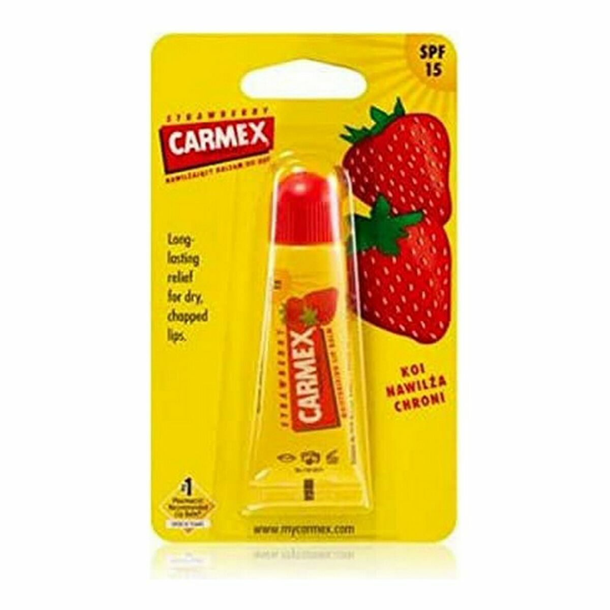 Balsamo Labbra idratante Carmex Carmex Strawberry Giallo Rosso
