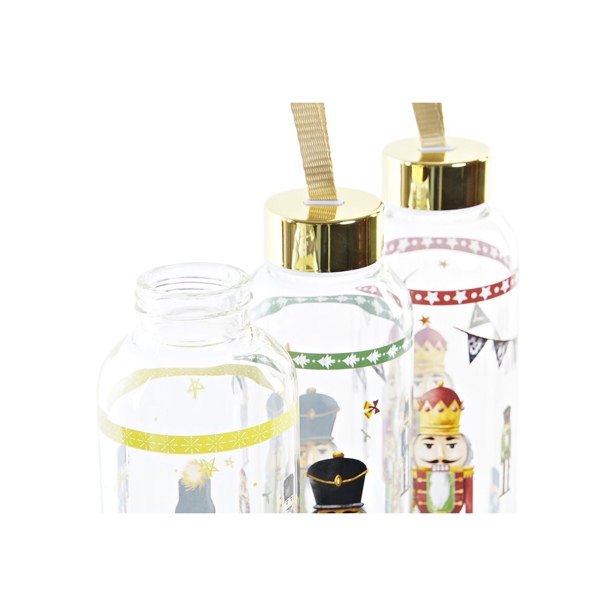 Bottiglia DKD Home Decor Schiaccianoci Cristallo PVC (550 ml) (3 Unità) - Image 3