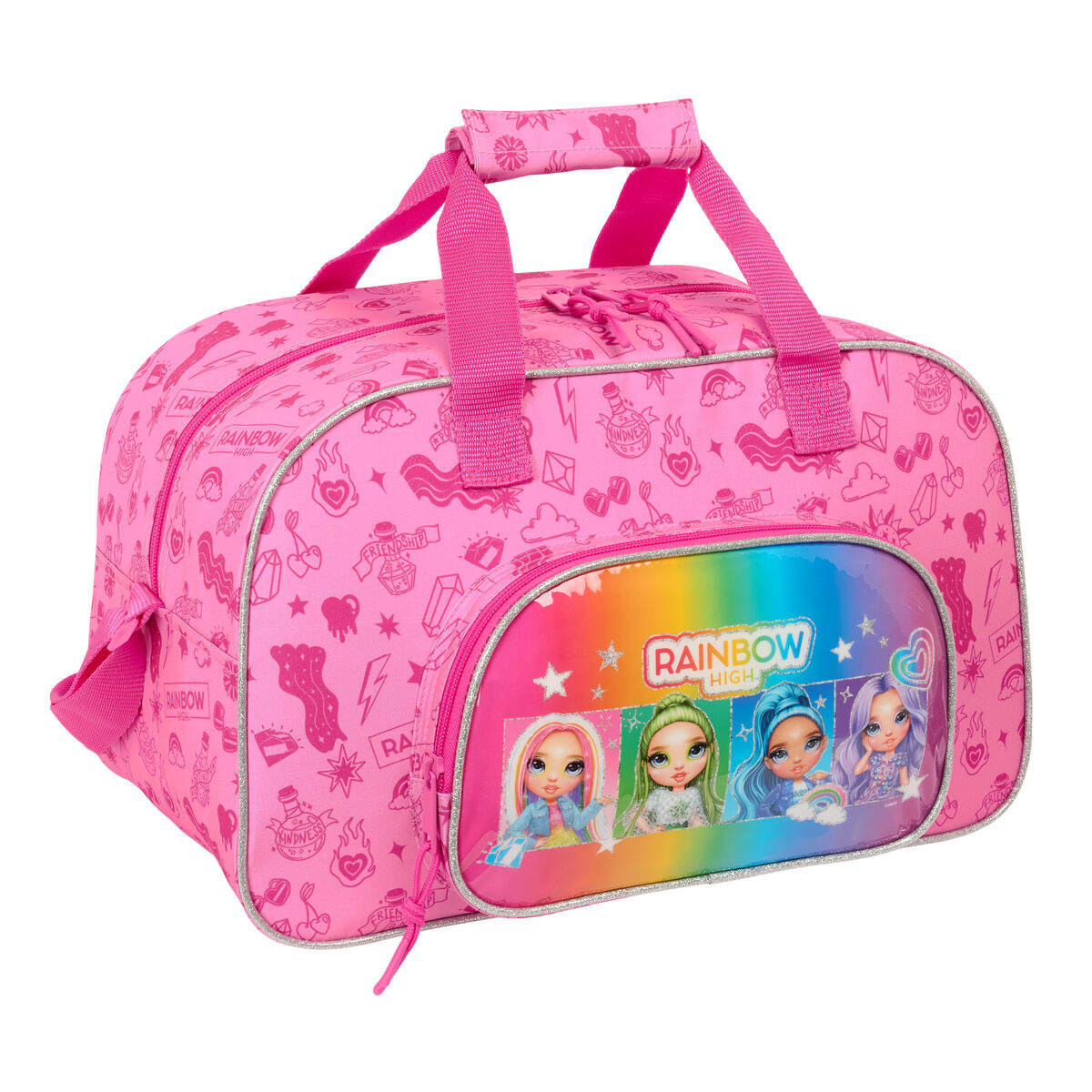Borsa da Palestra Rainbow High Shine Multicolore 40 x 24 x 23 cm