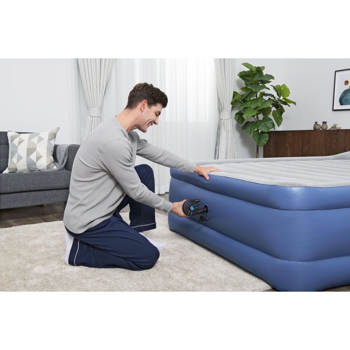 Bestway Gonfiatore Elettrico Ricaricabile 11,5x10,1x10,4 cm 565 L/min Gonfiabile e Camping 62260 - Image 3