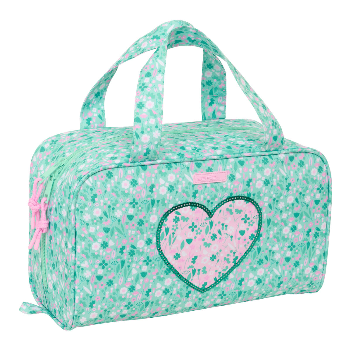 Necessaire da Viaggio Safta Cuore Menta 31 x 14 x 19 cm