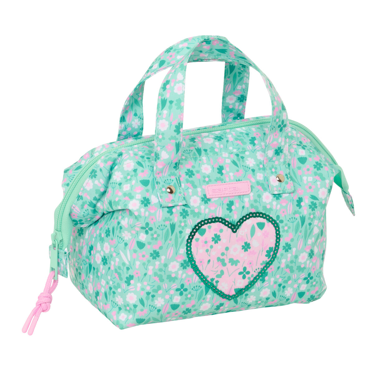 Necessaire da Viaggio Safta Cuore Menta 26.5 x 17.5 x 12.5 cm