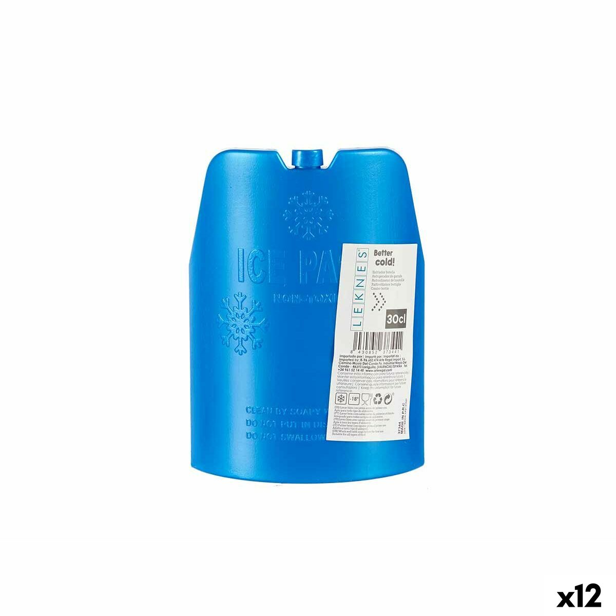 Raffredda Bottiglie Leknes Azzurro Polietilene 300 ml 12 x 17 x 4,5 cm (12 Unità)