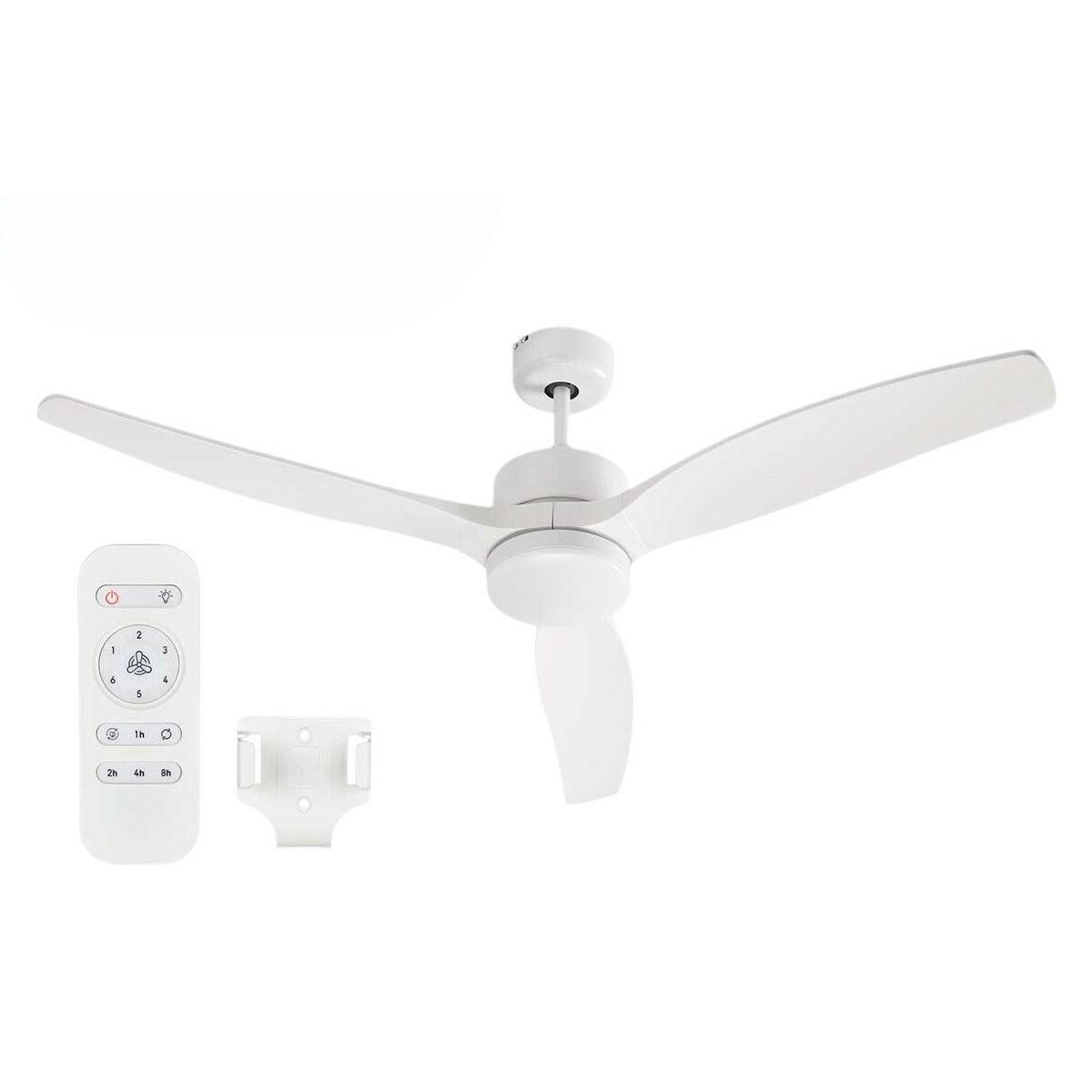 Ventilatore da Soffitto con Luce Argon Bianco 40 W Ø 132 cm