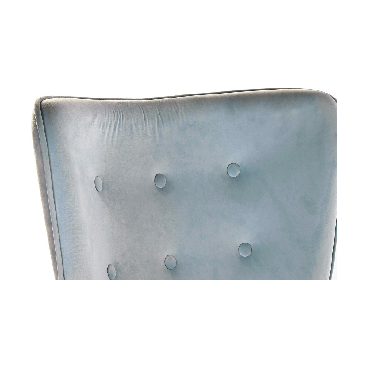 Poltrona DKD Home Decor Blu cielo Naturale Poliestere Legno 67 x 75 x 96 cm - Image 3