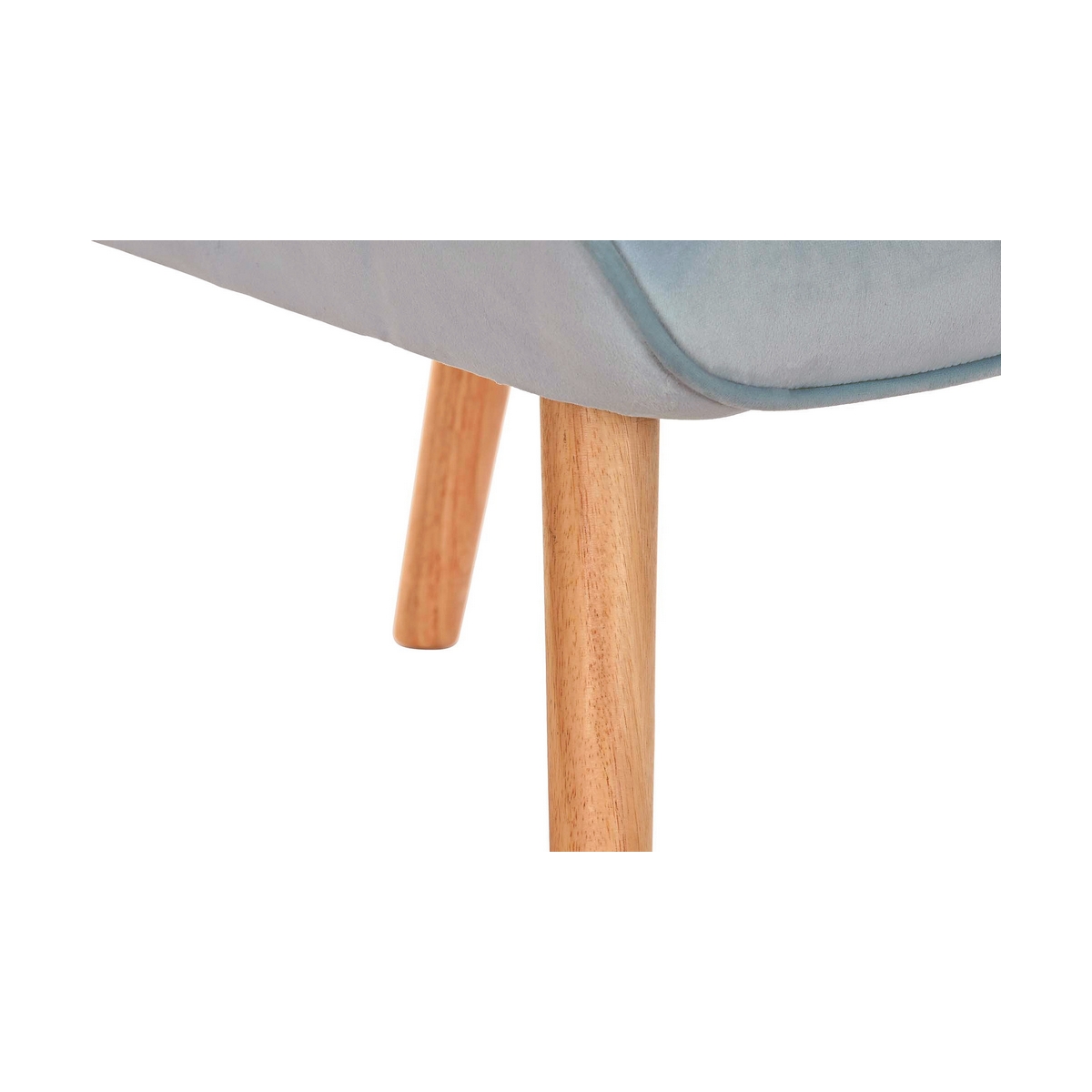 Poltrona DKD Home Decor Blu cielo Naturale Poliestere Legno 67 x 75 x 96 cm - Image 4