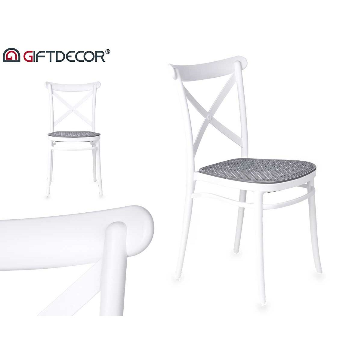 Sedia Ibergarden Bianco Grigio 4 Unità - Image 3