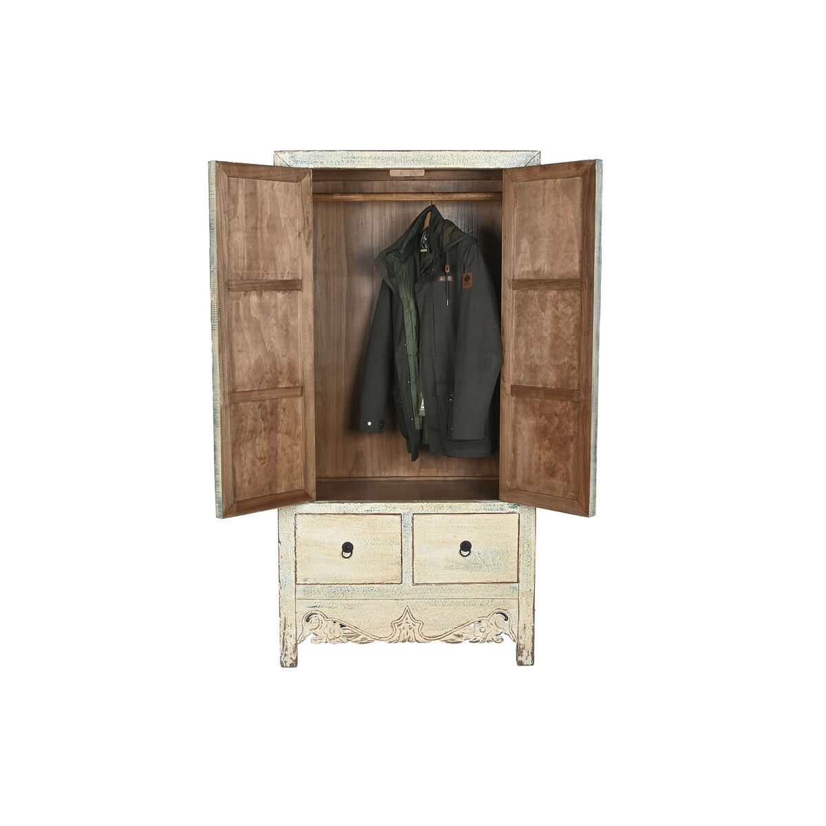 Armadio Home ESPRIT Bicolore Metallo Abete 88 x 52 x 180 cm - Image 5