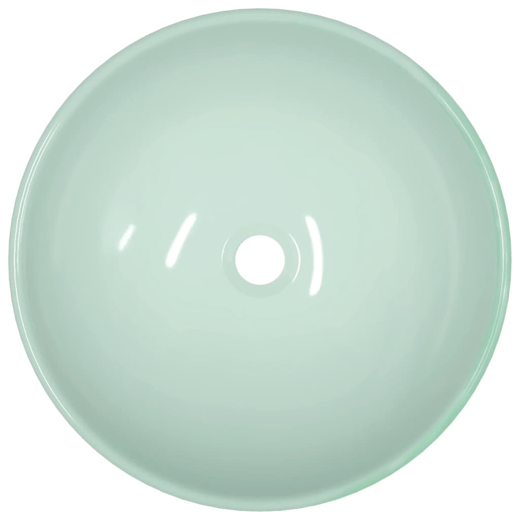 vidaXL Waschbecken Hartglas 42x14 cm Weiß - Image 3