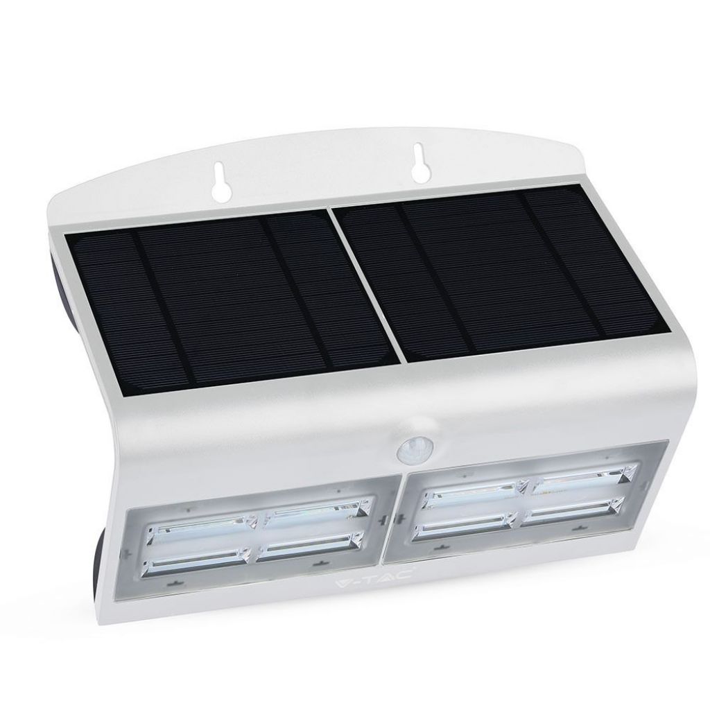 6.8w Led Solar Wall Light 4000k+4000k White+black Body