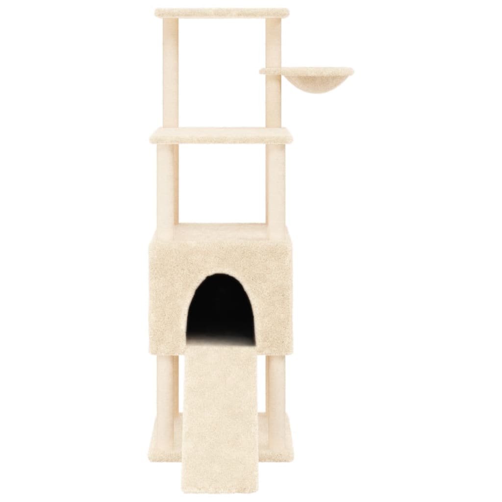 Albero Per Gatti Con Tiragraffi In Sisal Crema 153 cm - Image 4