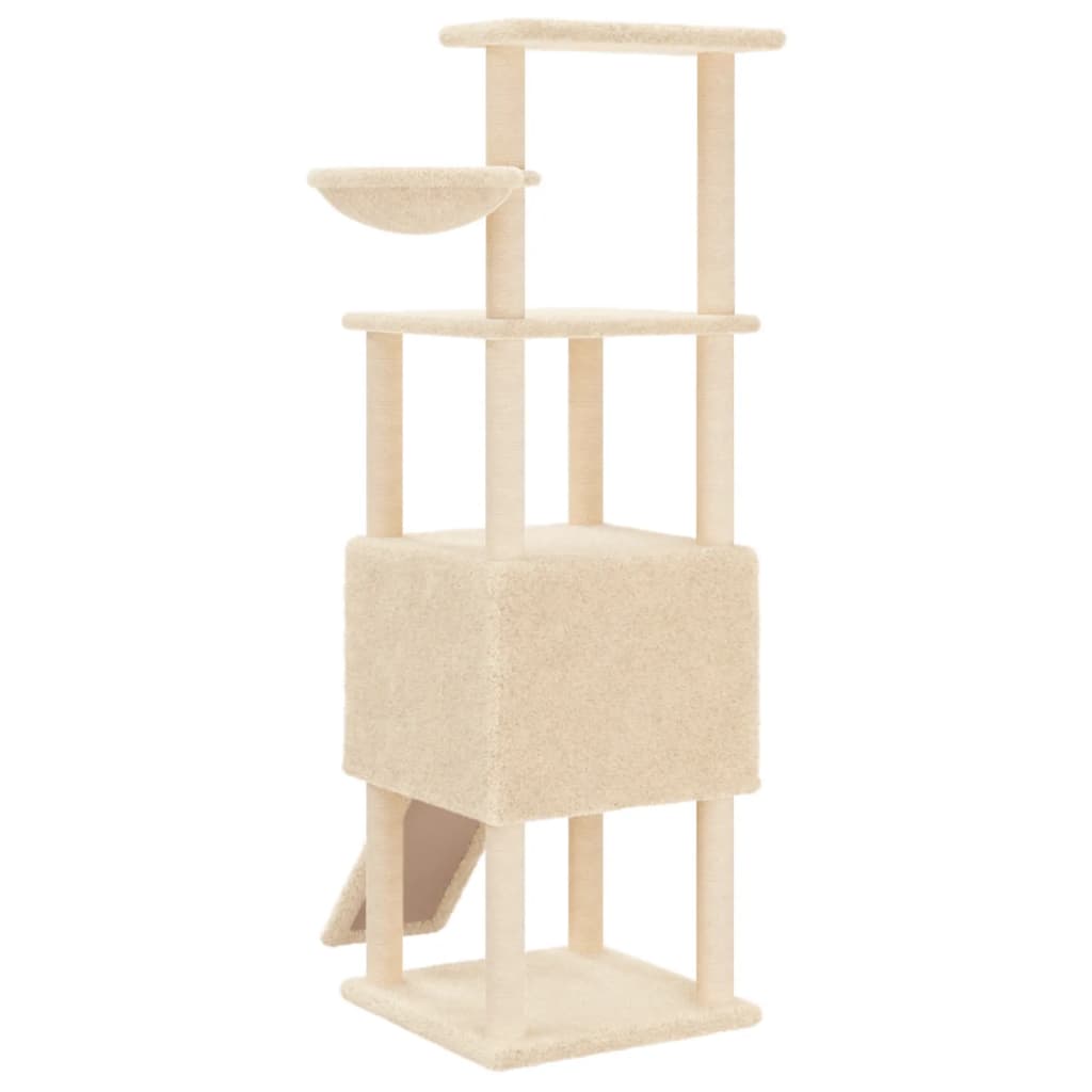 Albero Per Gatti Con Tiragraffi In Sisal Crema 153 cm - Image 6