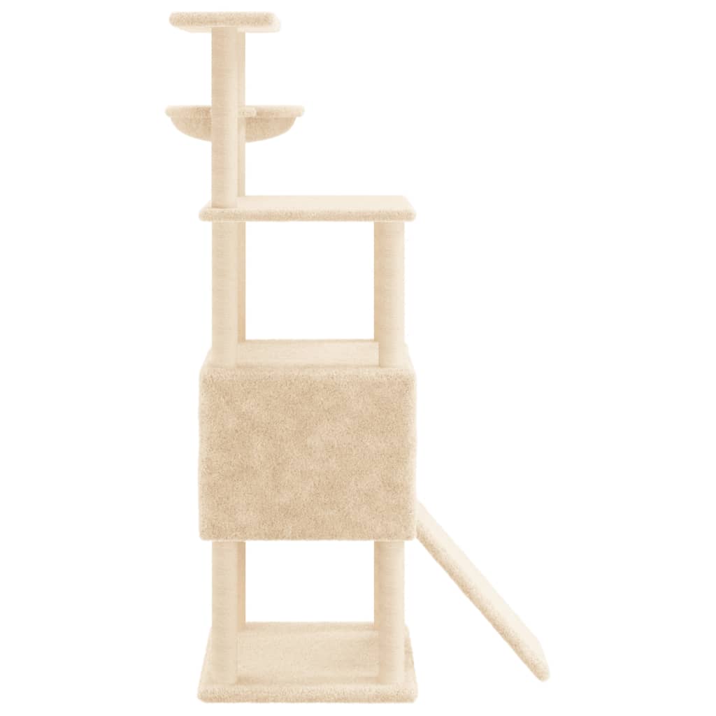 Albero Per Gatti Con Tiragraffi In Sisal Crema 153 cm - Image 5