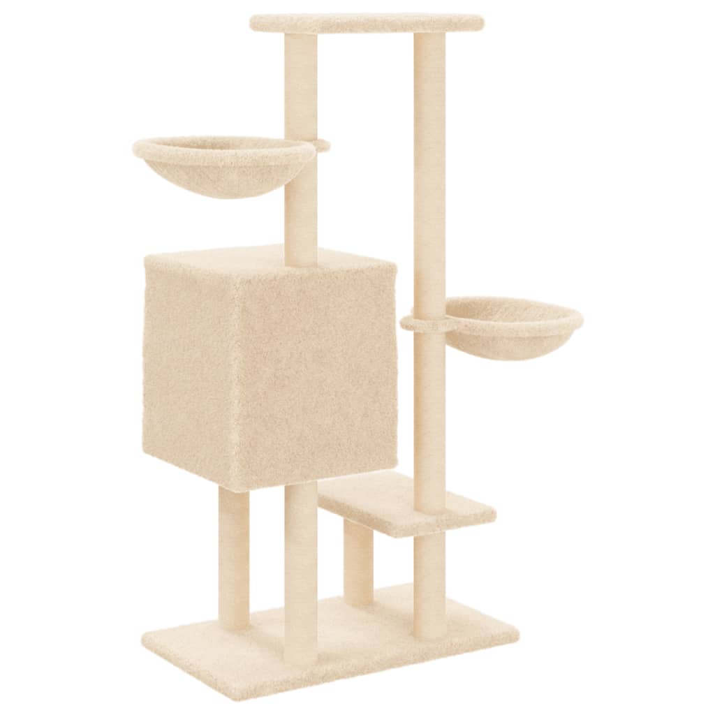 Albero Per Gatti Con Tiragraffi In Sisal Crema 117 cm - Image 6