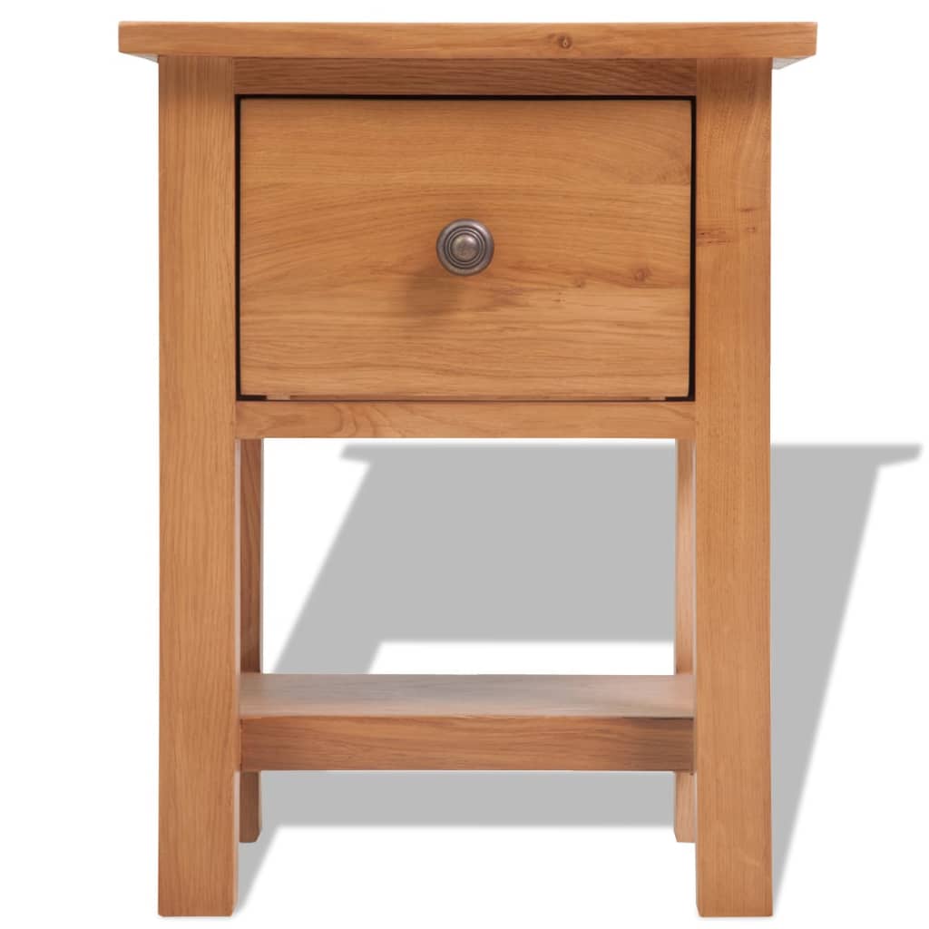 Comodino 36x30x47 Cm In Legno Massello Di Rovere