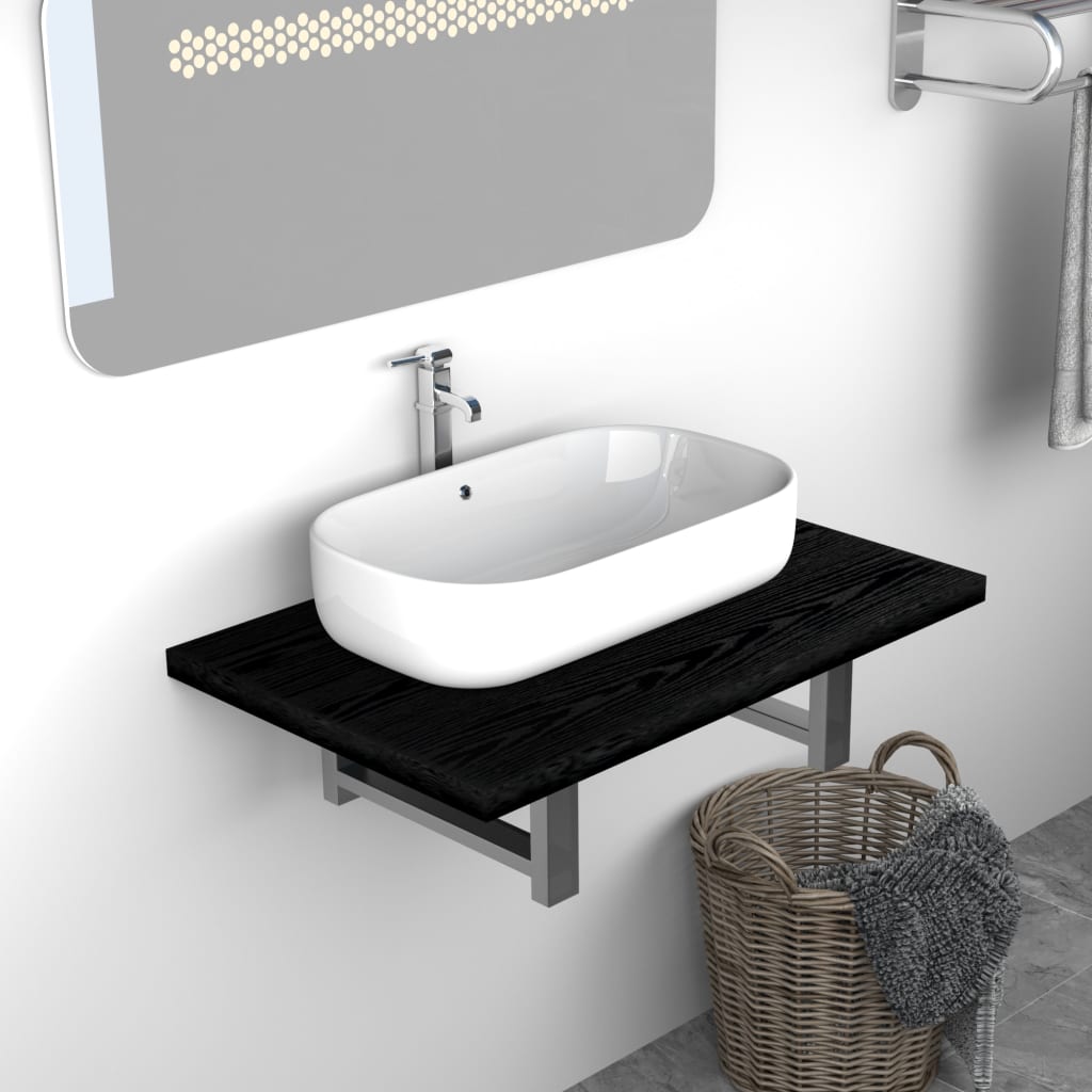Mobile Da Bagno Nero 60x40x16,3 cm