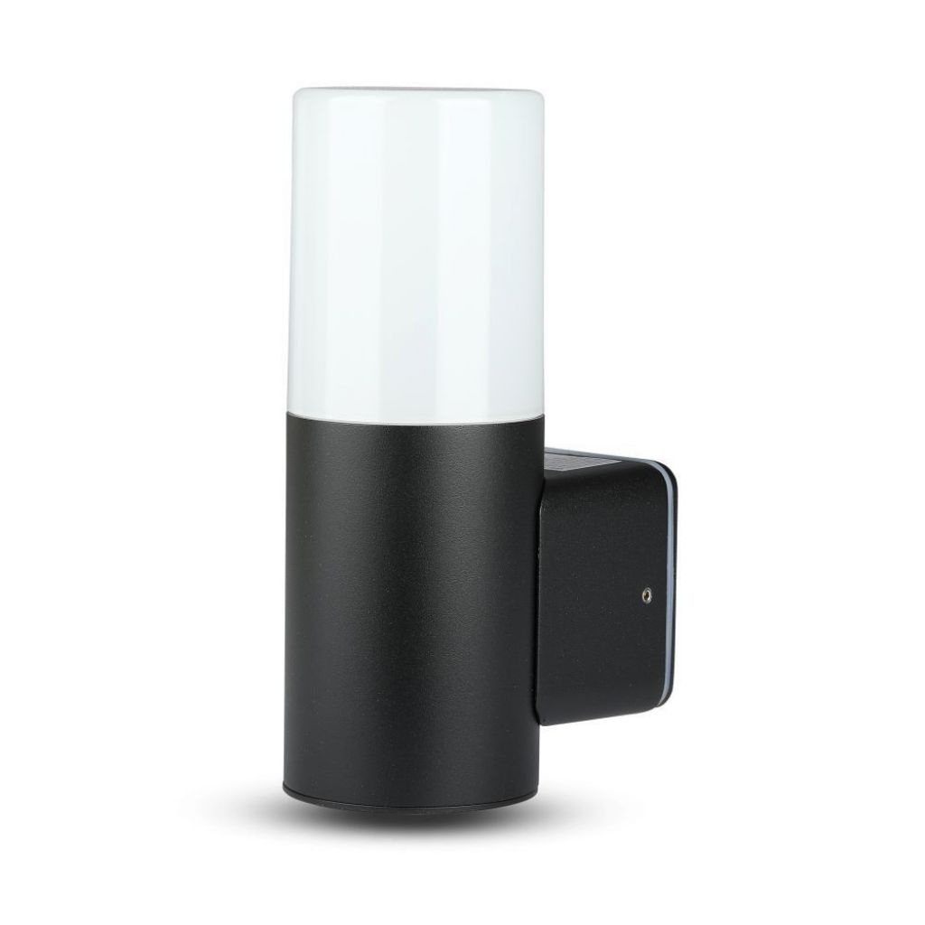 Gu10 Garden Wall Lamp Aluminum Body Cylinder Black 121x80x250mm Ip54