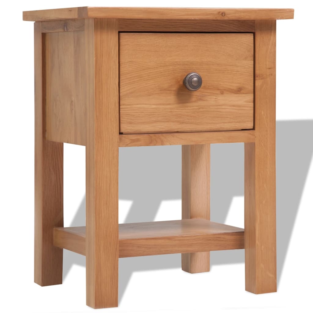 Comodini 2 Pz 36x30x47 Cm In Legno Massello Di Rovere