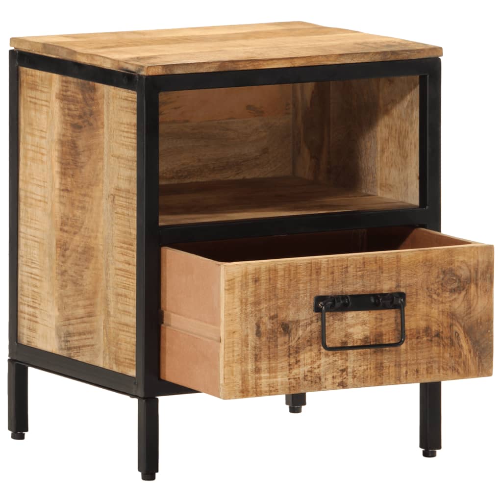 Comodino 40x35x50 Cm In Legno Massello Di Mango