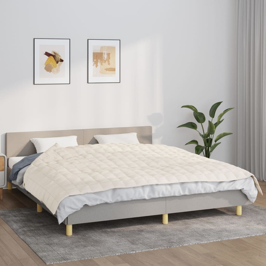Coperta Ponderata Crema Chiaro 155x220 Cm 7 Kg Tessuto