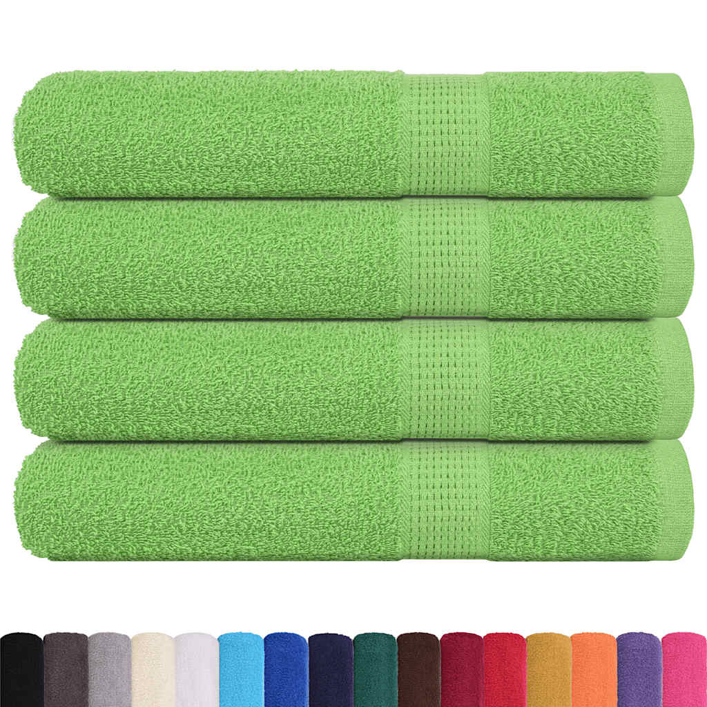 Asciugamani 4 Pz Verde Mela 100x200 Cm 360 G/m² 100% Cotone