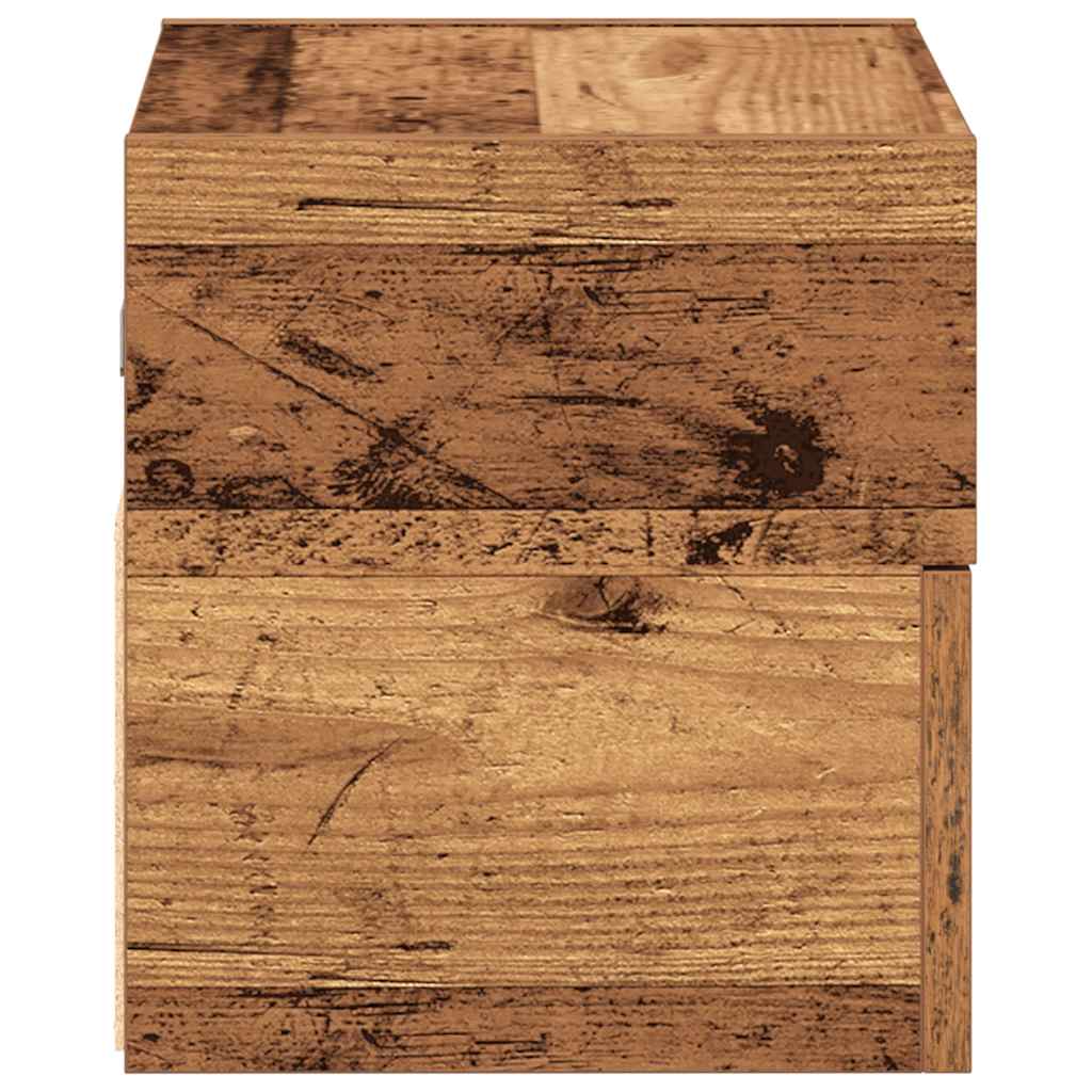 Comodini A Muro 2 Pz Legno Antico 45x26x28,5 cm - Image 6
