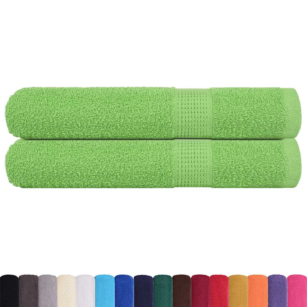 Asciugamani 2 Pz Verde Mela 100x200 Cm 360 G/m² 100% Cotone