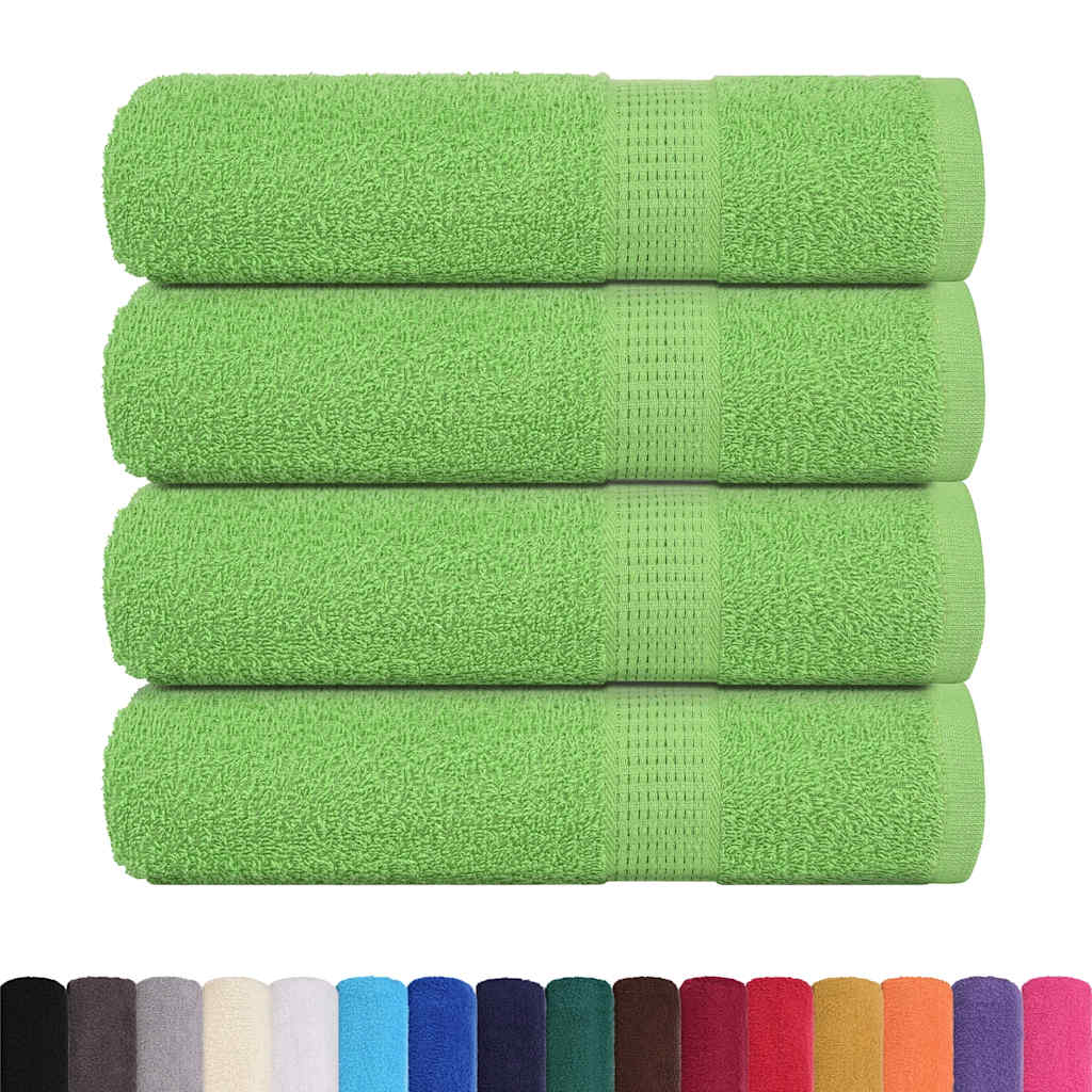 Asciugamani Da Bagno 4 Pz Verde Mela 100x150 Cm 360 G/m² Cotone