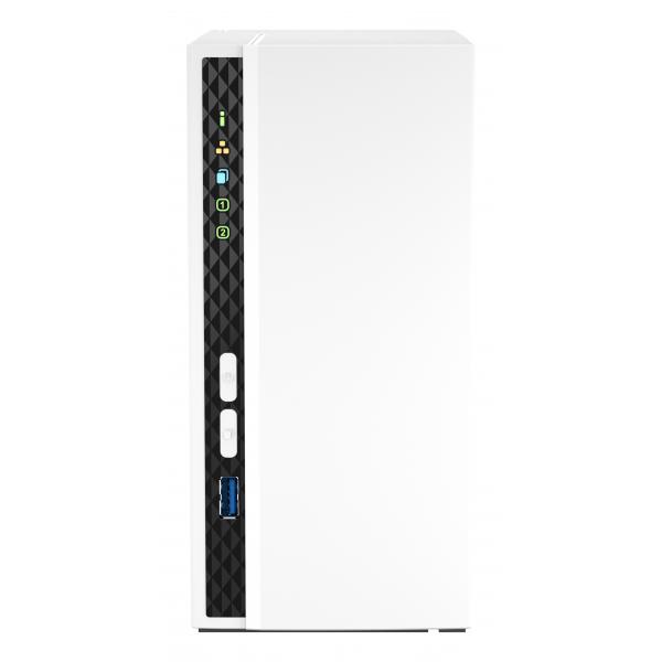 Qnap Nas Tower 2bay Arm 4core 2.0ghz 2xsata 6gb/s 3.5"/2.5" 2gb Ram ON-Board 1xgbe, 1xusb3.2 Gen1, Capacita Max 18tb A Bay