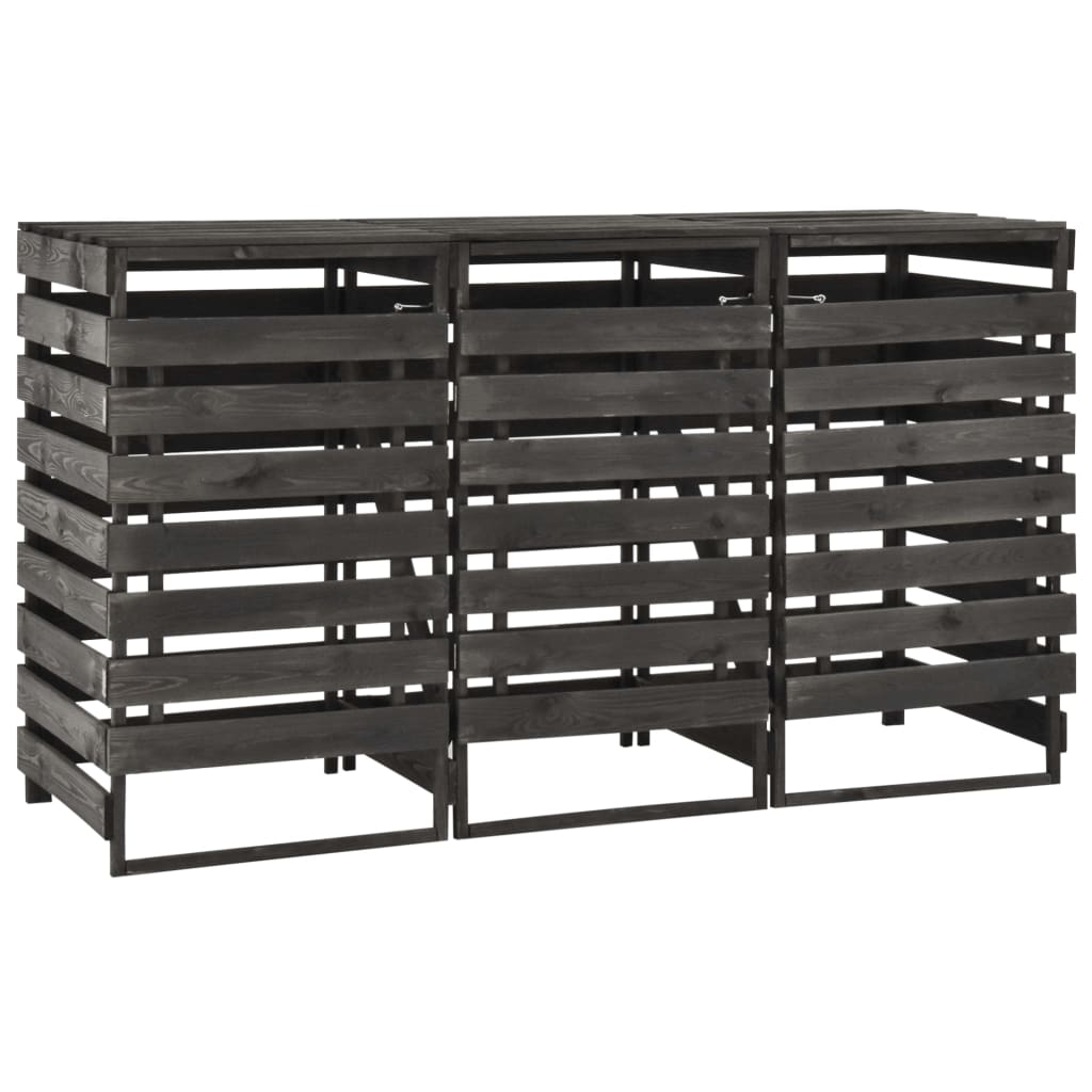 Copribidone Triplo 210x75x121 Cm In Legno Di Pino Verniciato