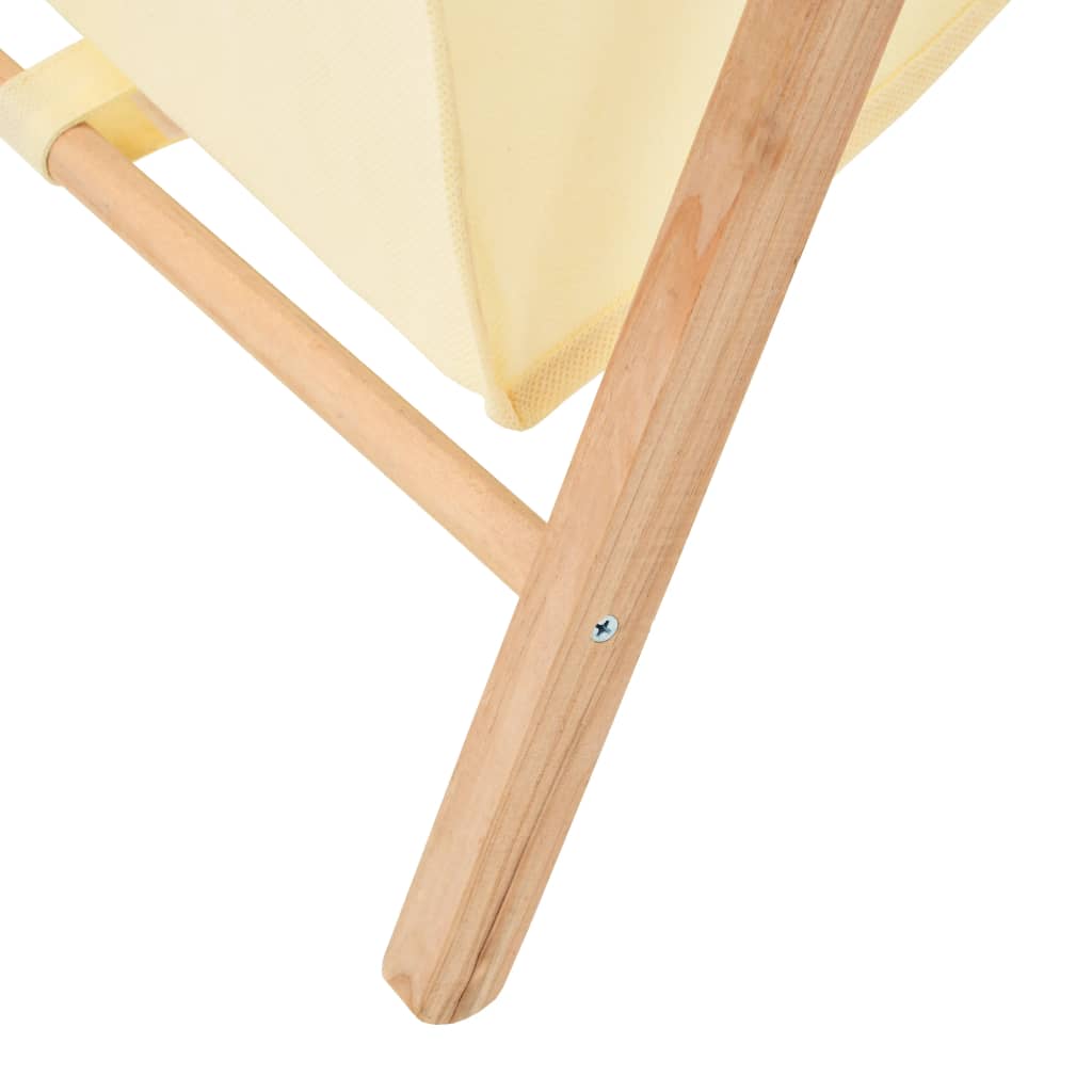 Portabiancheria In Legno Di Cedro E Tessuto Beige 42x41x64 cm - Image 6