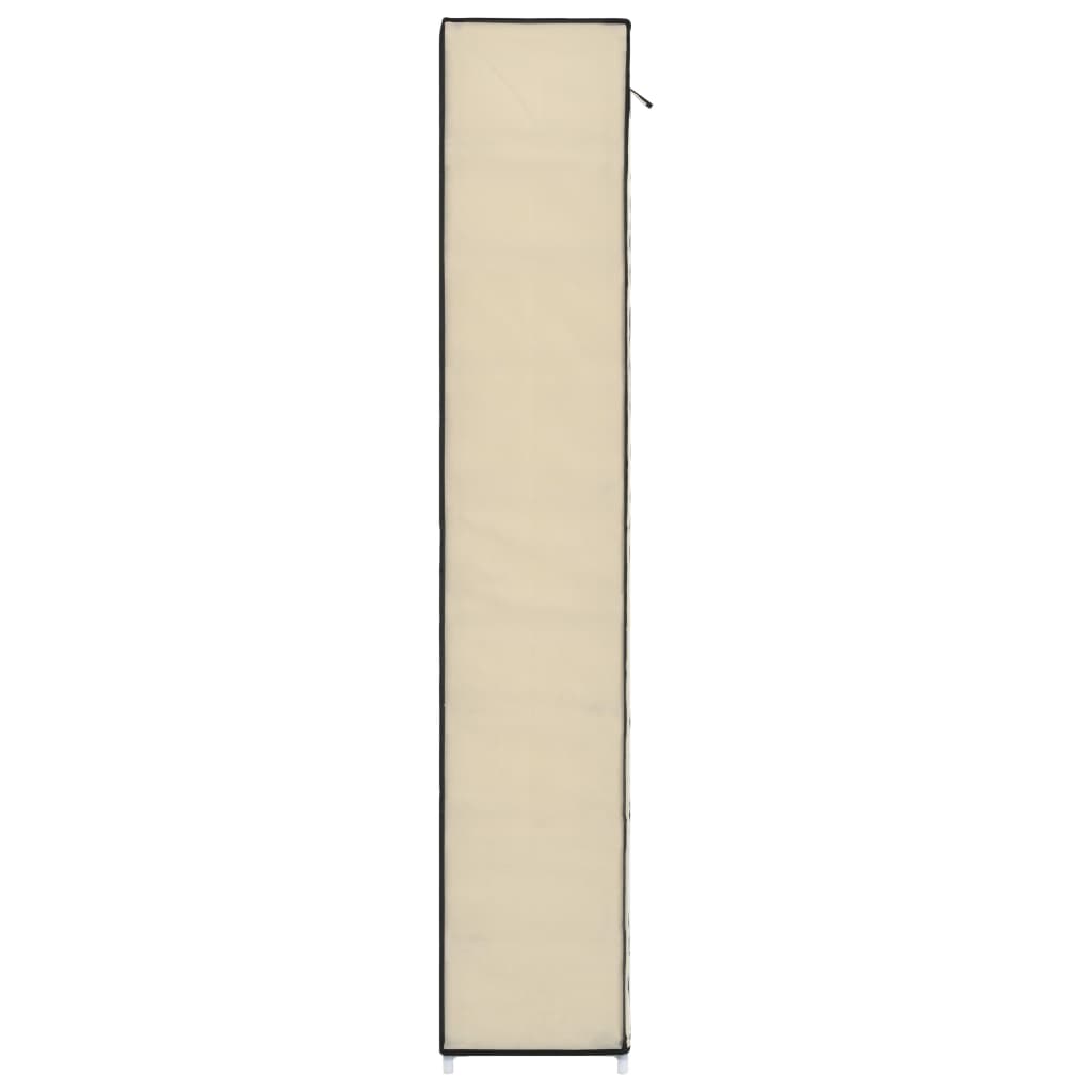 Scarpiera Con Rivestimento In Tessuto Crema 57x29x162 cm - Image 6