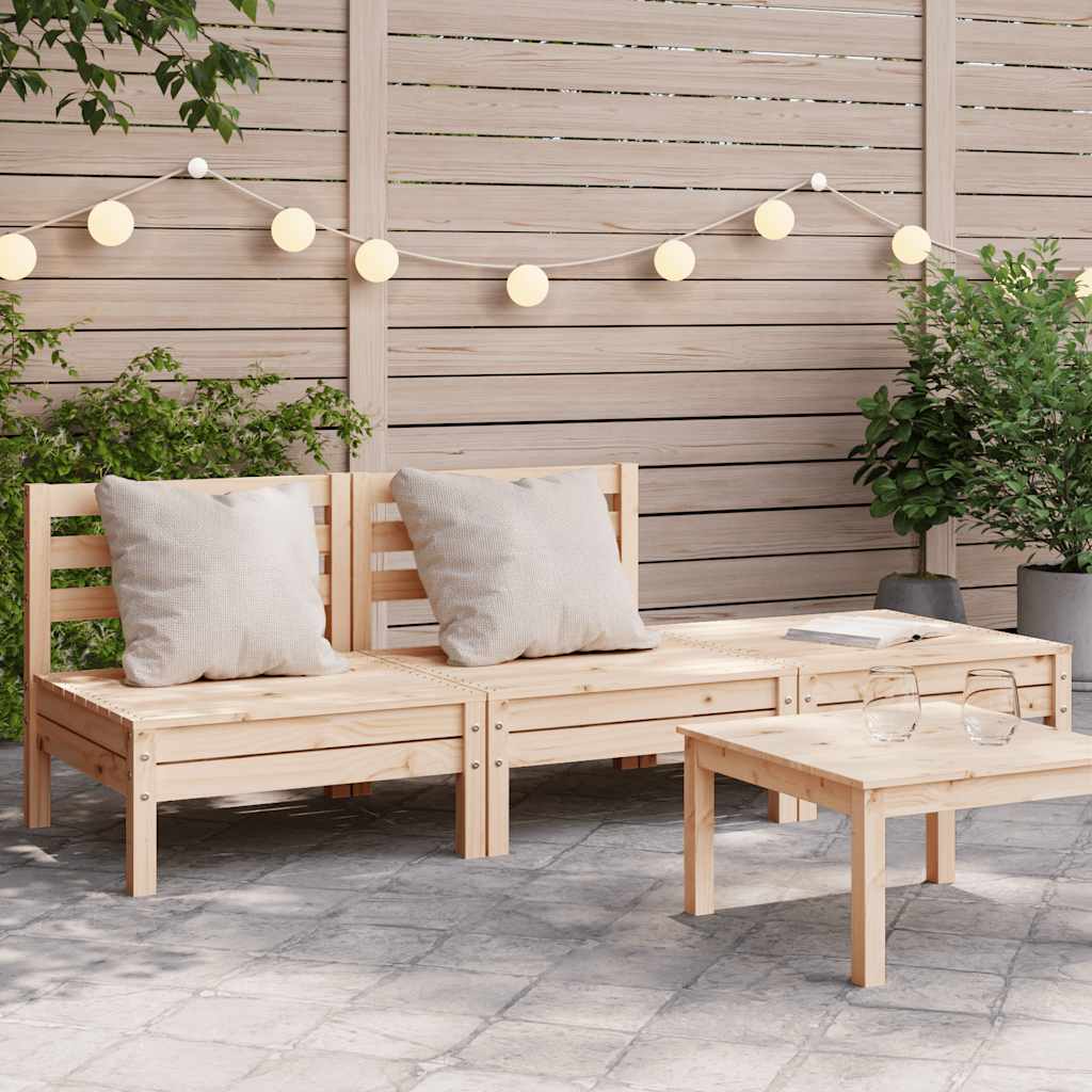 Divano Da Giardino A 3 Posti In Legno Massello Di Pino