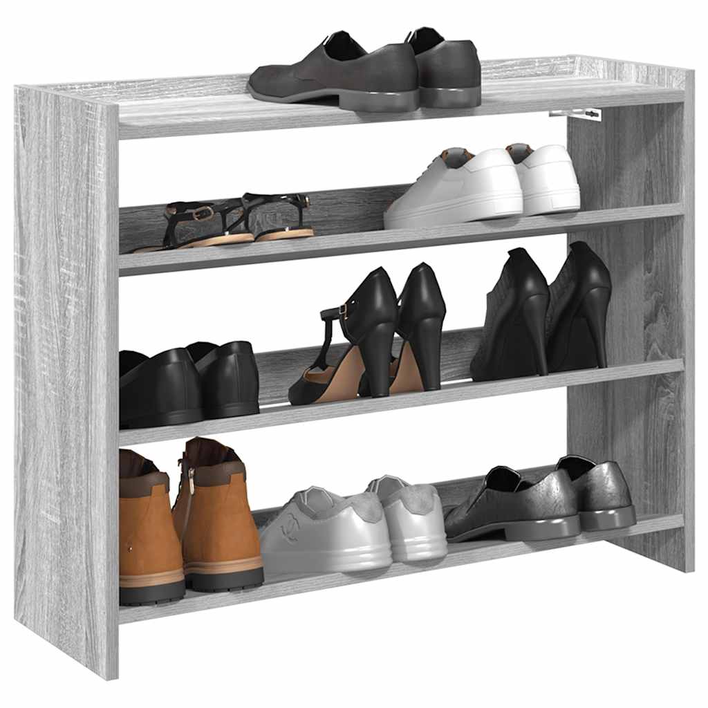 Scarpiera Grigio Sonoma 80x25x62 Cm In Legno Multistrato