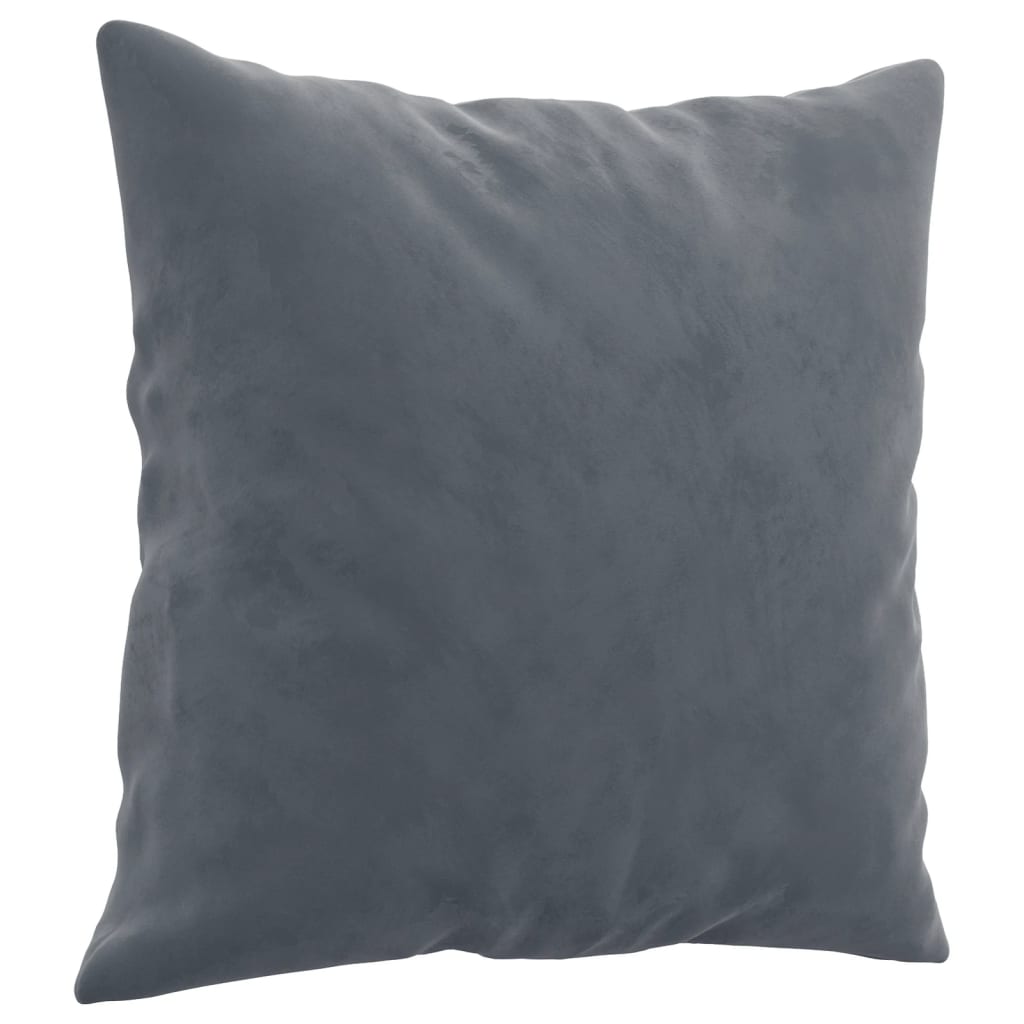Set Di Divani 2 Pz Con Cuscini Grigio Scuro In Velluto - Image 5