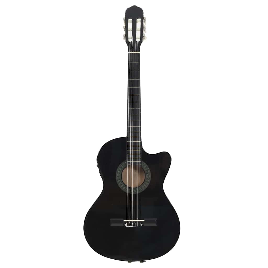 Chitarra Classica Western Con Equalizzatore E 6 Corde Nera - Image 3