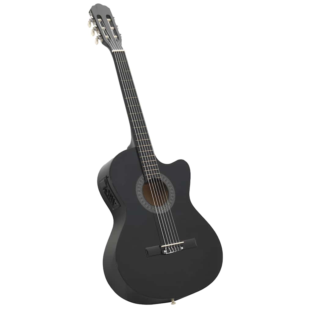 Chitarra Classica Western Con Equalizzatore E 6 Corde Nera