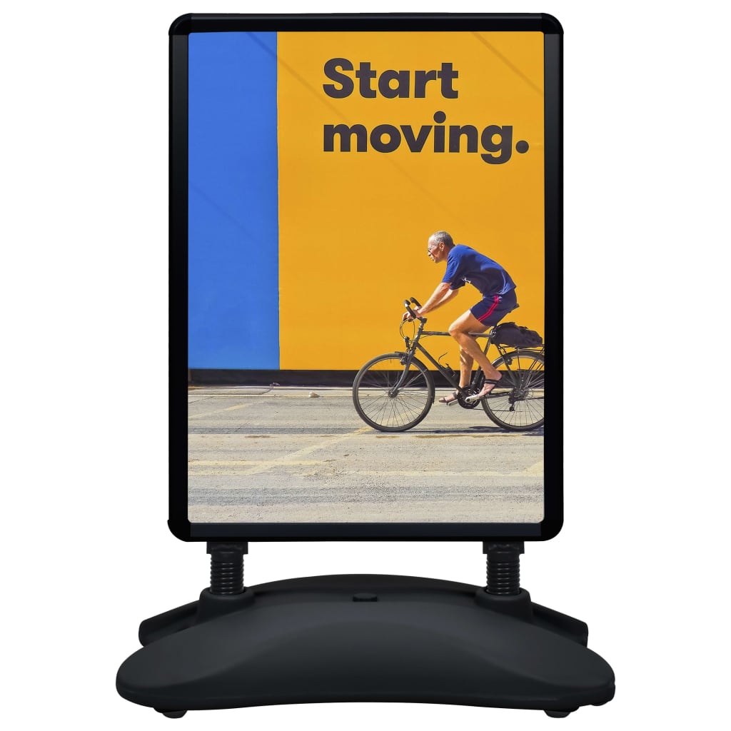 Piedistallo Per Poster A1 Base Ad Acqua Nero Lega Di Alluminio - Image 3