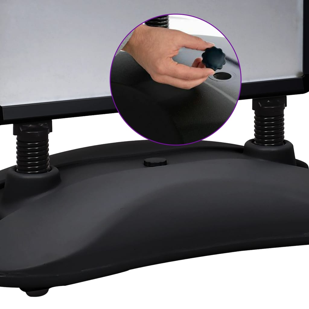 Piedistallo Per Poster A1 Base Ad Acqua Nero Lega Di Alluminio - Image 6