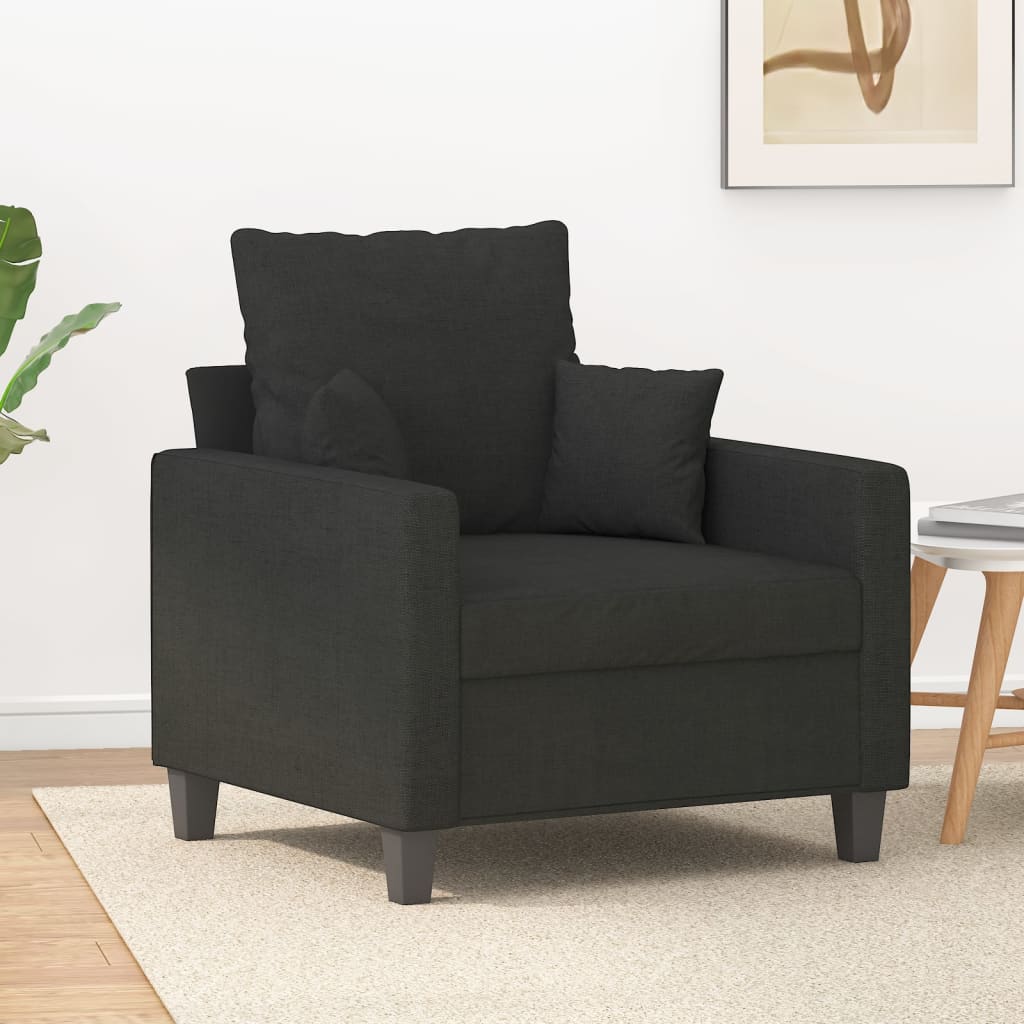 Poltrona Nera 60 Cm In Tessuto