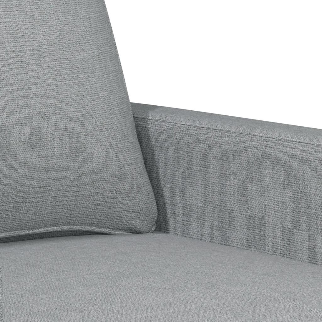 Set Di Divani 3 Pz Con Cuscini Grigio Chiaro In Tessuto - Image 6