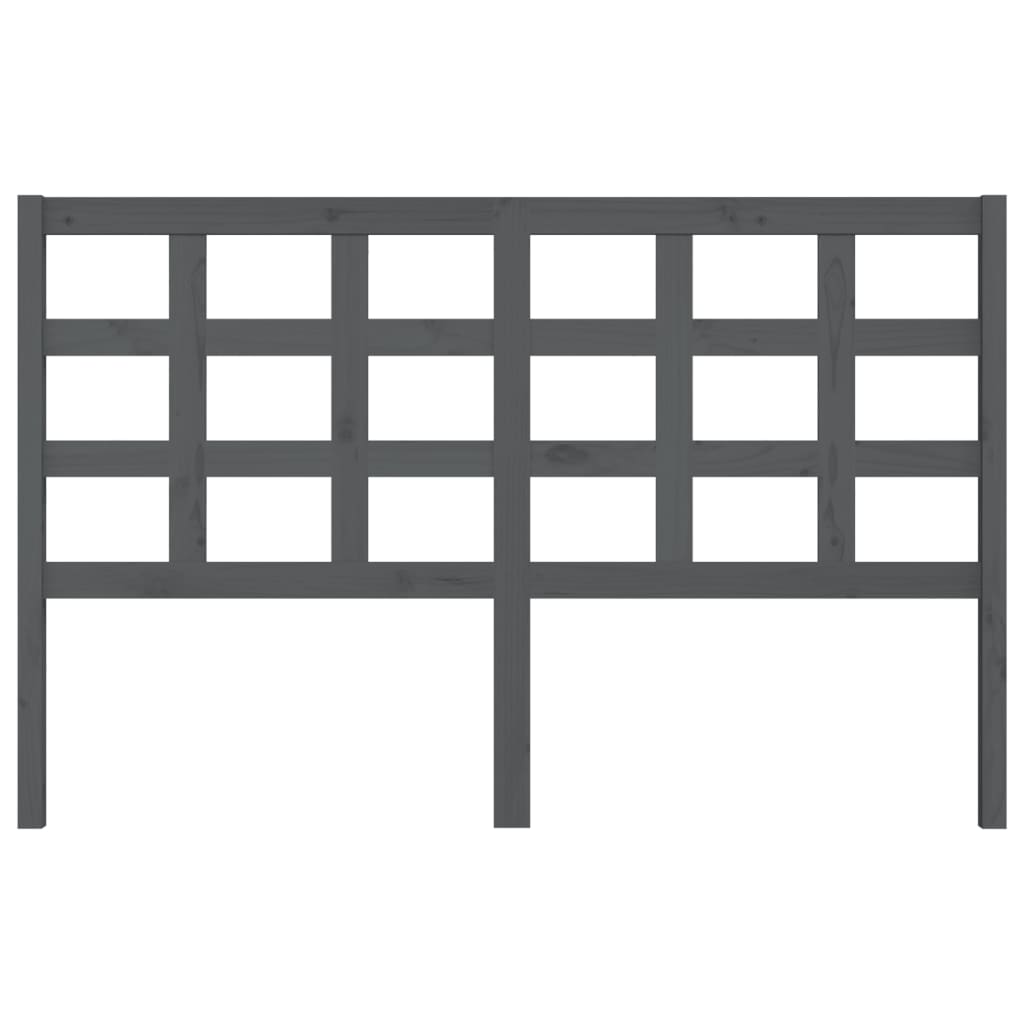 Testiera Letto Grigia 156x4x100 Cm In Legno Massello Di Pino - Image 3